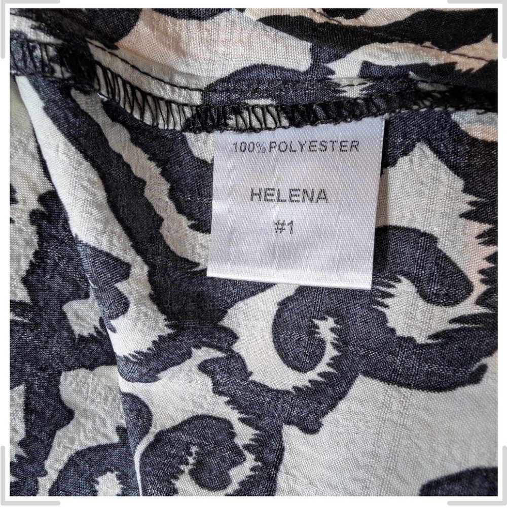 Pre-owned Talk of the Walk Black and White Patterned Blouse - Picture 11 of 11